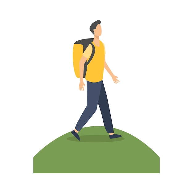 Illustration of hiking