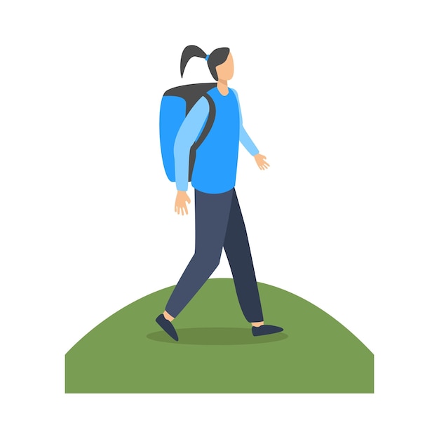 illustration of hiking
