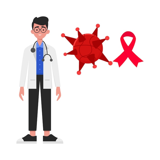 Vector illustration of hiv