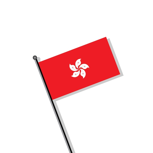 Vector illustration of hong kong flag template