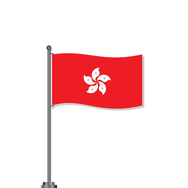 Illustration of hong kong flag template