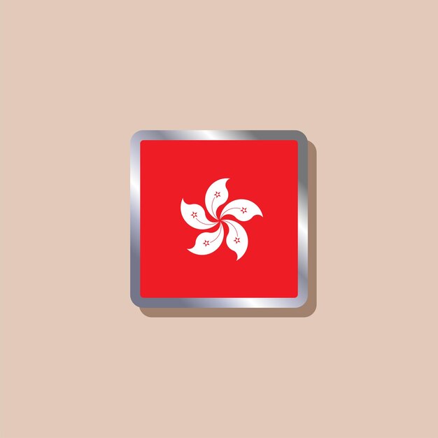 Illustration of Hong Kong flag Template