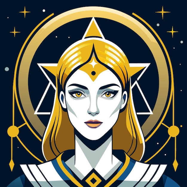 Vector illustration of the horoscope of virgo