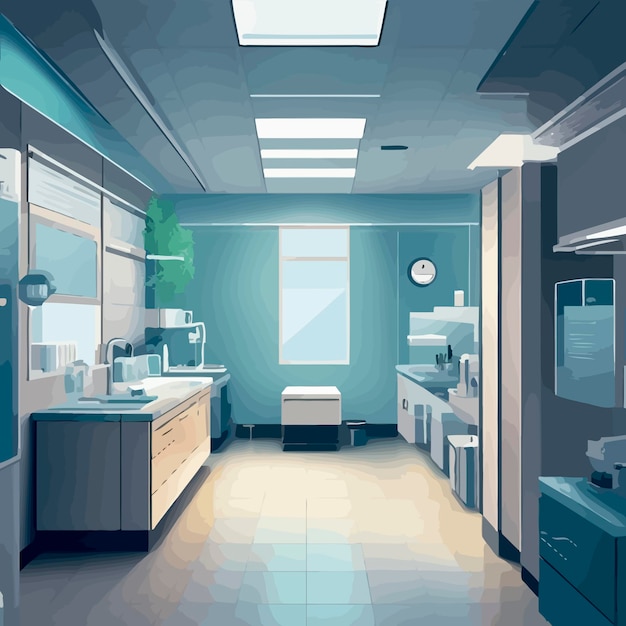 illustration hospital clinic clean