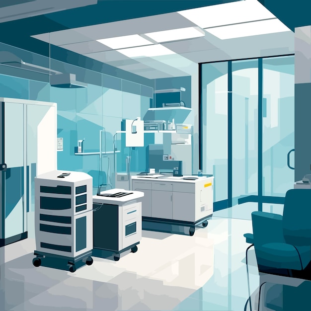 illustration hospital clinic clean