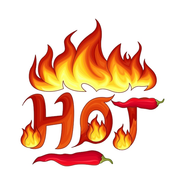 Vector illustration of hot