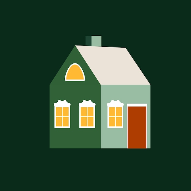 Vettore illustrazione di una casa sullo sfondo illustrazione di una casa vettore di casa in cute