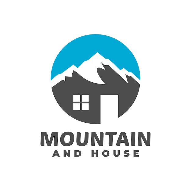 Illustration of a house in a mountain good for any business related to housing and nature