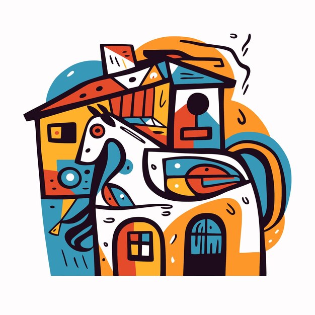 Vector illustration of a house