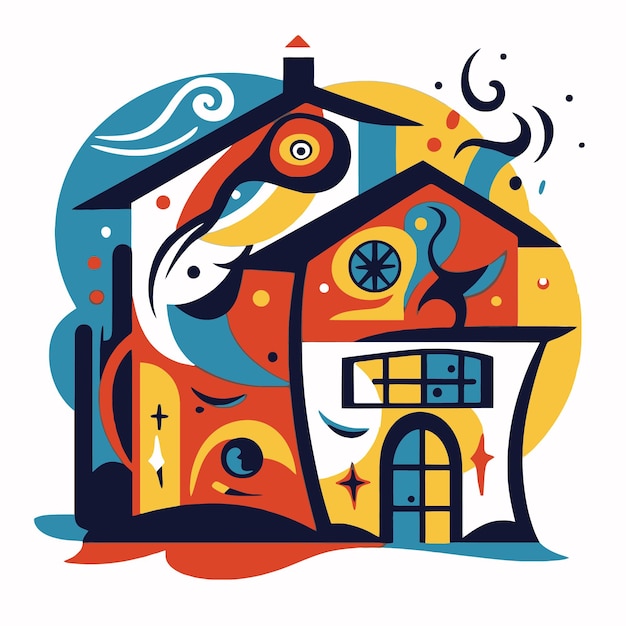 Vector illustration of a house