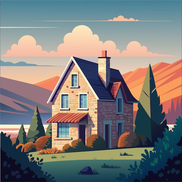 Vector illustration of a house