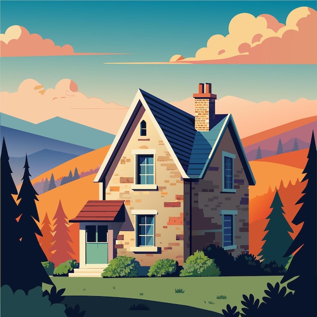 Vector illustration of a house