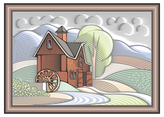 Vector illustration of a house