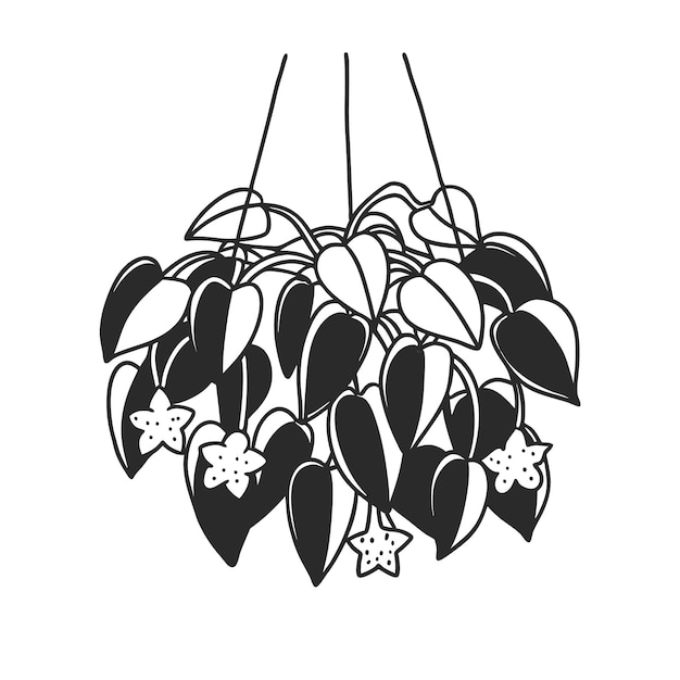 illustration of houseplant in a pot