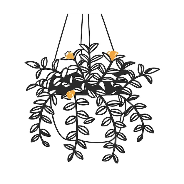 illustration of houseplant in a pot