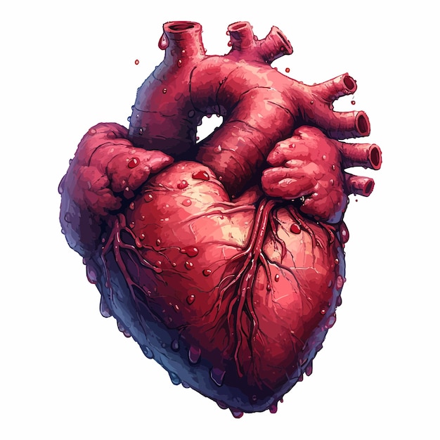 an illustration of a human heart love vector design