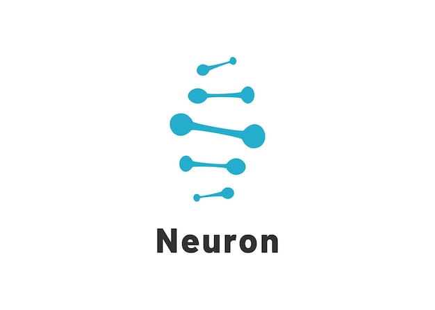 Illustration human neuron nerve cell logo design