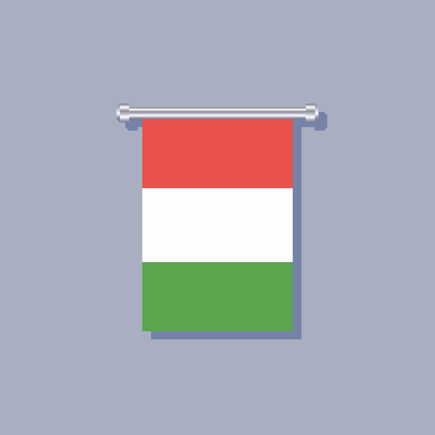 Vector illustration of hungary flag template