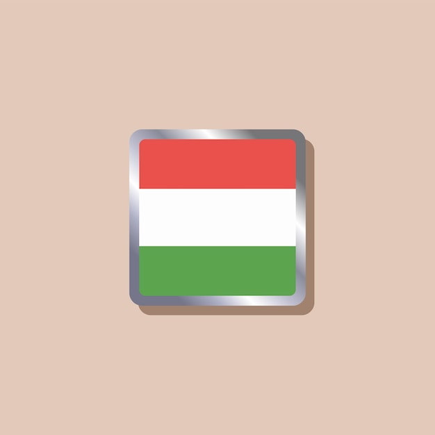 Illustration of hungary flag template