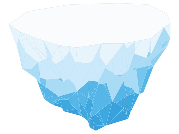 Illustrazione di un iceberg