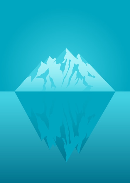 Vector illustration of an iceberg