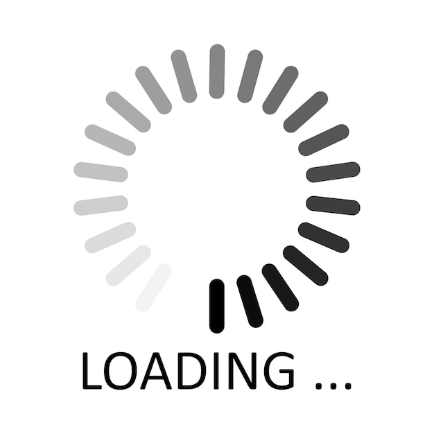 Vector illustration or icon of the loading process