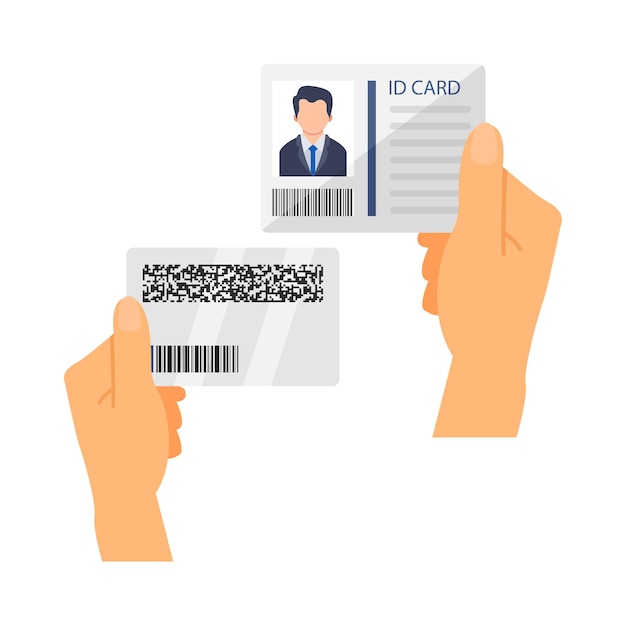 Vector illustration of id card