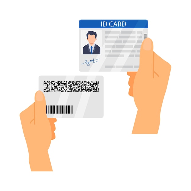 Vector illustration of id card