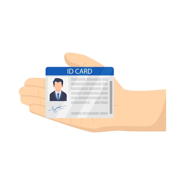 Illustration of id card