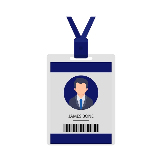 Vector illustration of id card