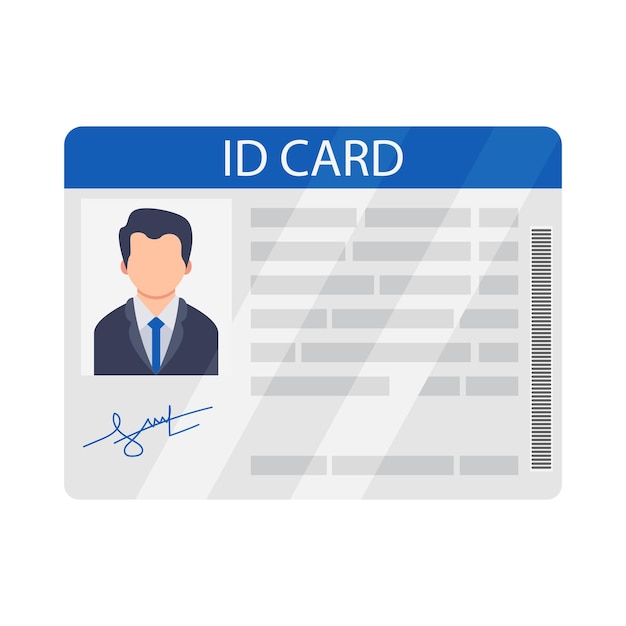 Vector illustration of id card