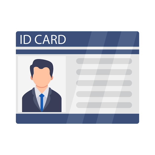 Illustration of id card