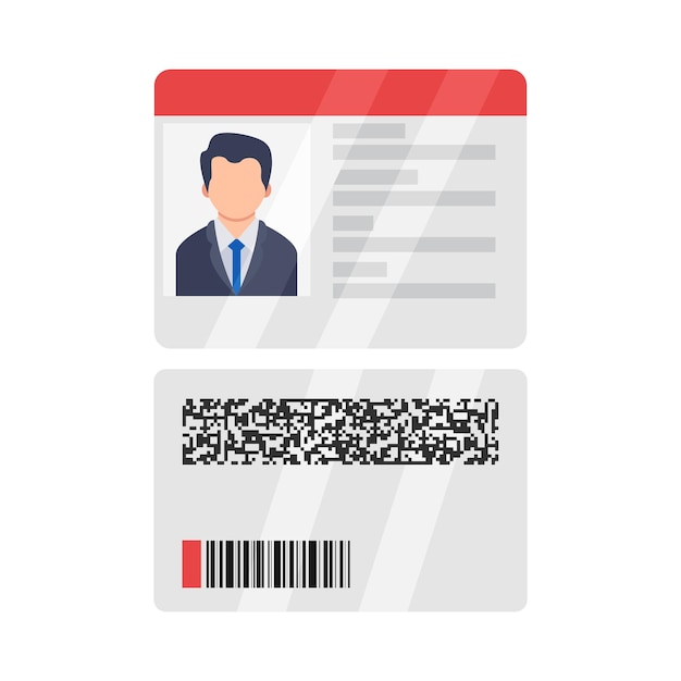 Illustration of id card