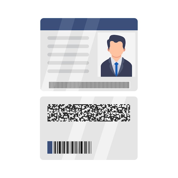 Vector illustration of id card