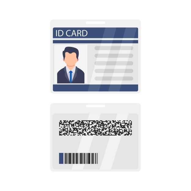 Vector illustration of id card