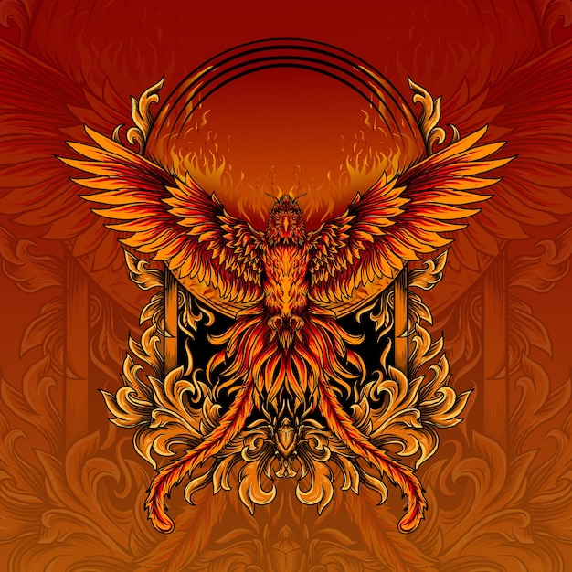 Illustration of incredible phoenix