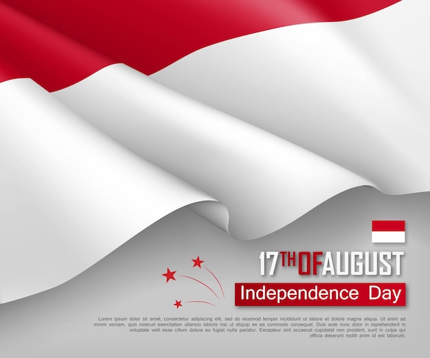 インドネシアの独立記念日のイラスト