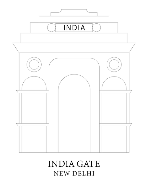 illustration of a India gate