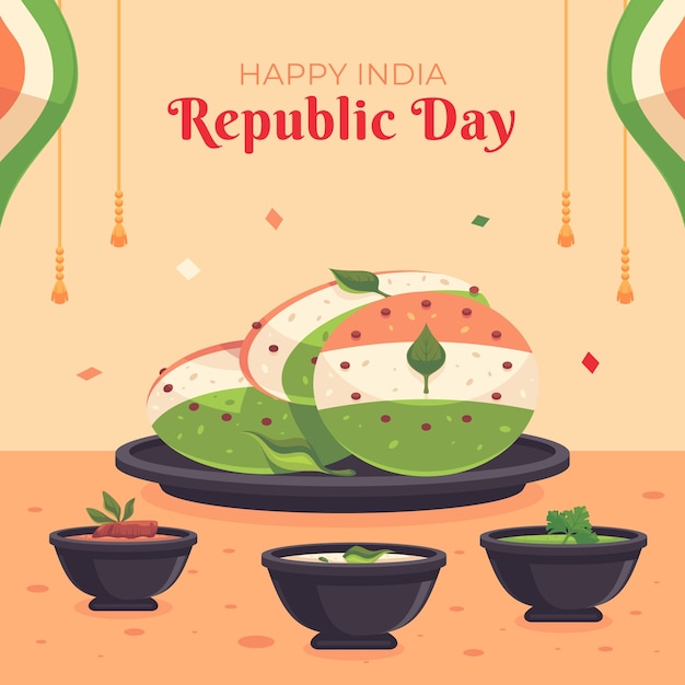 Vettore illustrazione per la celebrazione della giornata della repubblica indiana