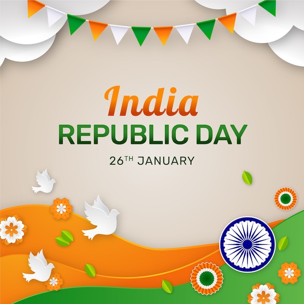 Vector illustration for india republic day celebration