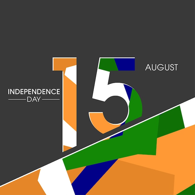 Vector illustration of indian independence day 15 august