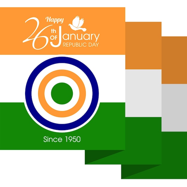 Illustration of indian republic day 26th january