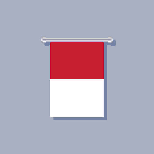 Illustration of Indonesia flag Template