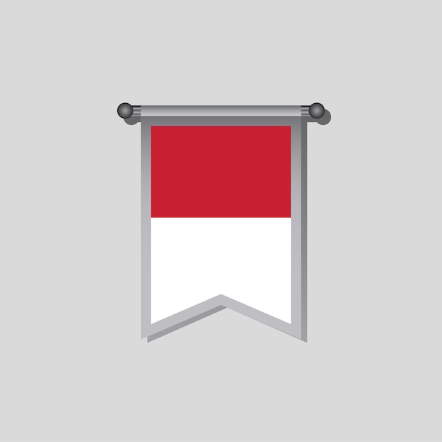 Vector illustration of indonesia flag template