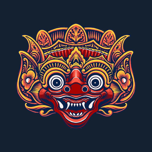 Illustration of indonesia mask culture design