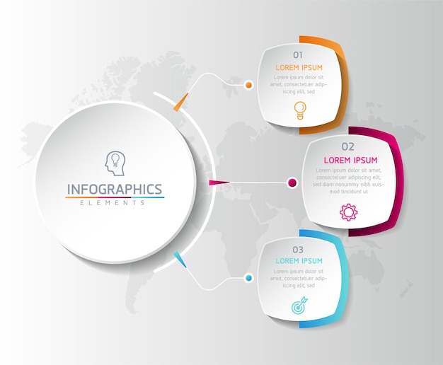 illustration infographics design template business information presentation chart