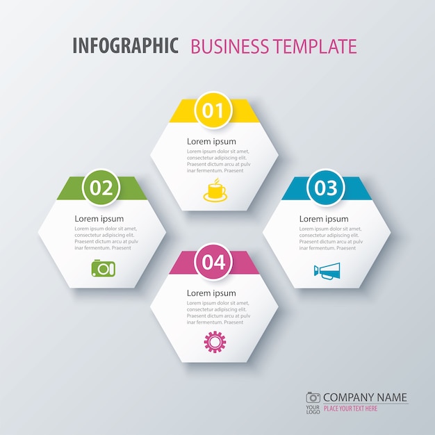 Illustration infographics options. template for brochure, business, web design