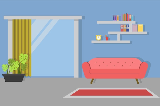 Vector illustration interior flat