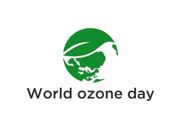 Illustration International Day for the Preservation of the Ozone Layer world map vector design