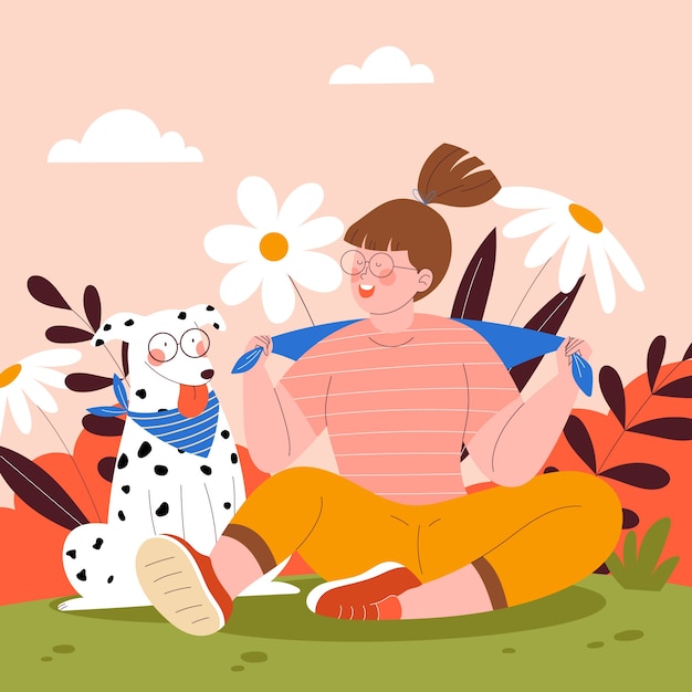 Vector illustration for international dog day celebration